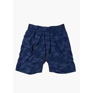 LuLulemon Athletic Shorts Men's 30 x 6 Blue Camouflage Pull On Stretch Gym Run